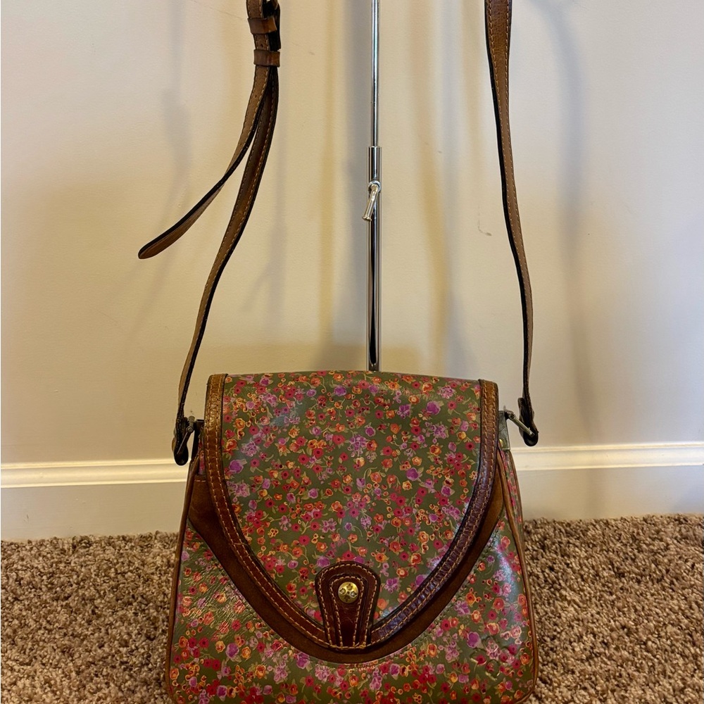 Patricia Nash Floral Brown Crossbody Bag - Picture 10 of 10